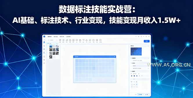 数据标注技能实战营：AI基础、标注技术、行业变现，技能变现月收入1.5W+-A5资源网