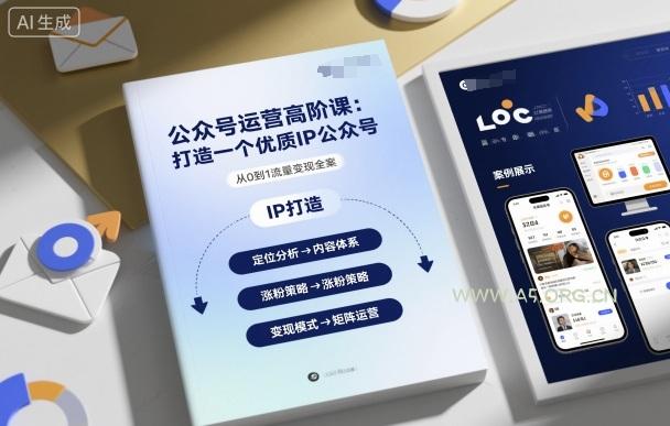 公众号运营高阶课，打造一个优质IP公众号-A5资源网