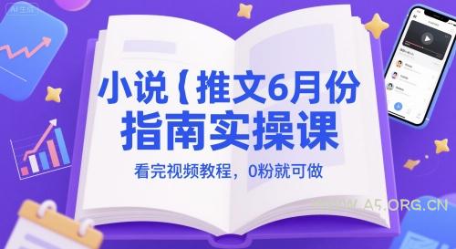 小说推文6月份指南实操课，看完视频教程，0粉就可做-A5资源网
