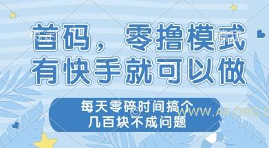 首码零撸项目，有快手就可以做，每天业务时间搞个几张不是问题【揭秘】-A5资源网