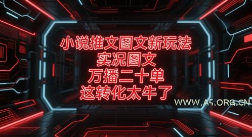小说推文图文新玩法，实况图文，万播二十单，这转化太牛了！-A5资源网