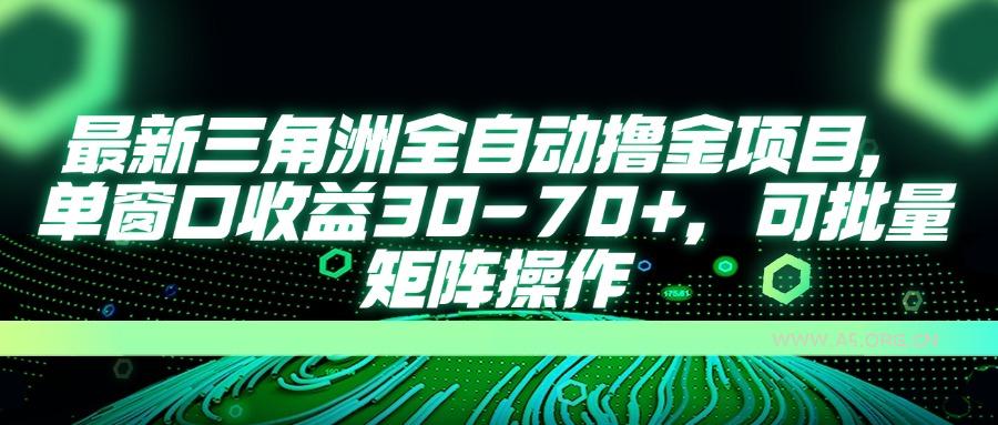 最新三角洲全自动撸金项目，单窗口收益30-70+，可批量矩阵操作-A5资源网