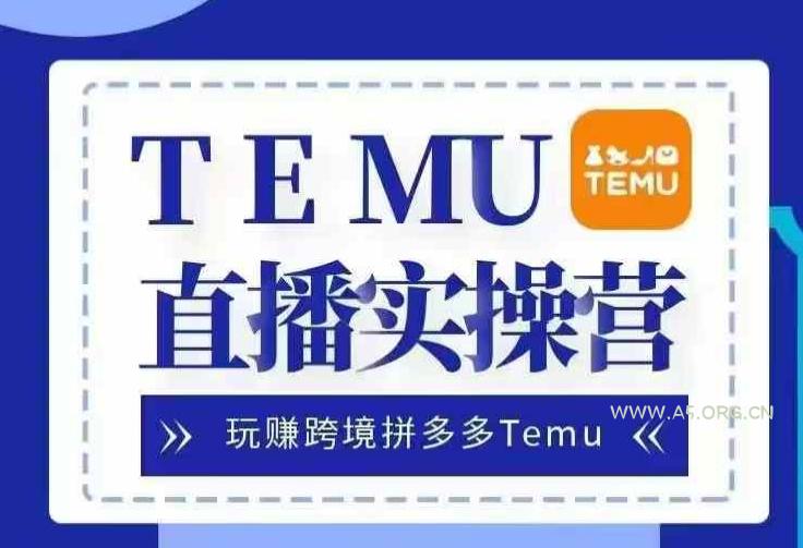 Temu直播实战营，玩赚跨境拼多多Temu，国内电商卷就出海赚美金-A5资源网