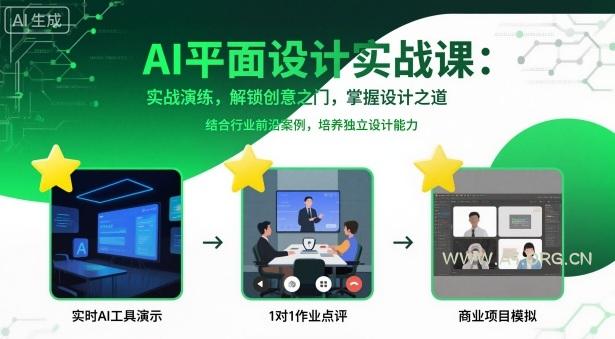 AI平面设计实战课，实战演练，解锁创意之门，掌握设计之道-A5资源网