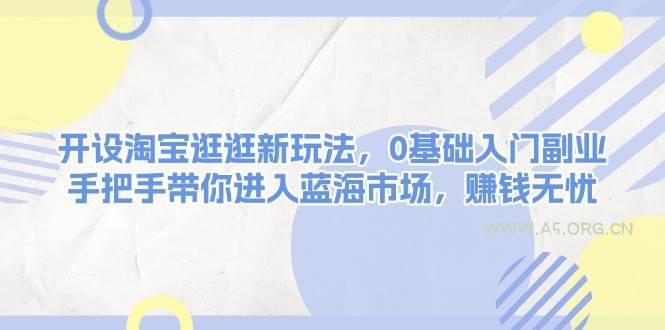 开设淘宝逛逛新玩法，0基础入门副业，手把手带你进入蓝海市场，赚钱无忧-A5资源网