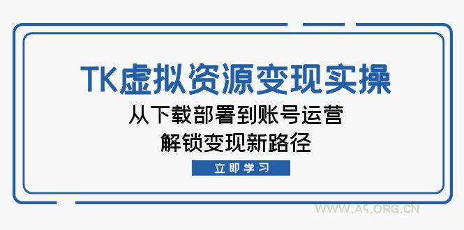 TK虚拟资料变现实操：从下载部署到账号运营，解锁变现新路径-A5资源网
