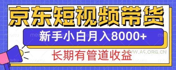 京东短视频带货新玩法，长期管道收益，新手也能月入8000+-A5资源网