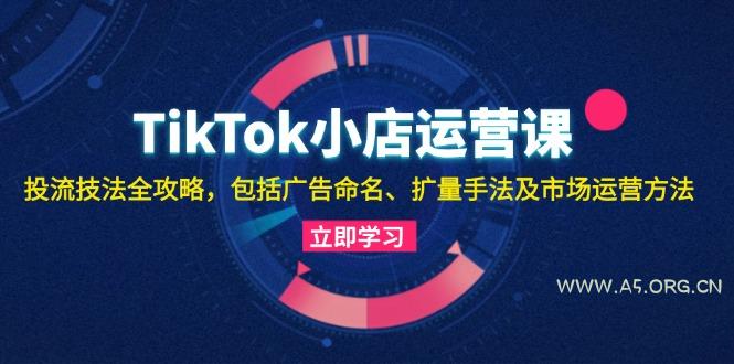 TikTok小店运营课：投流技法全攻略，包括广告命名 扩量手法及市场运营方法-A5资源网