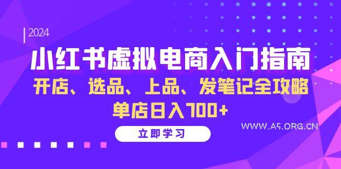 小红书虚拟电商入门指南：开店、选品、上品、发笔记全攻略 单店日入700+-A5资源网