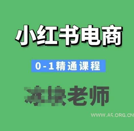 小红书电商0-1精通课程，小红书开店必学课程-A5资源网