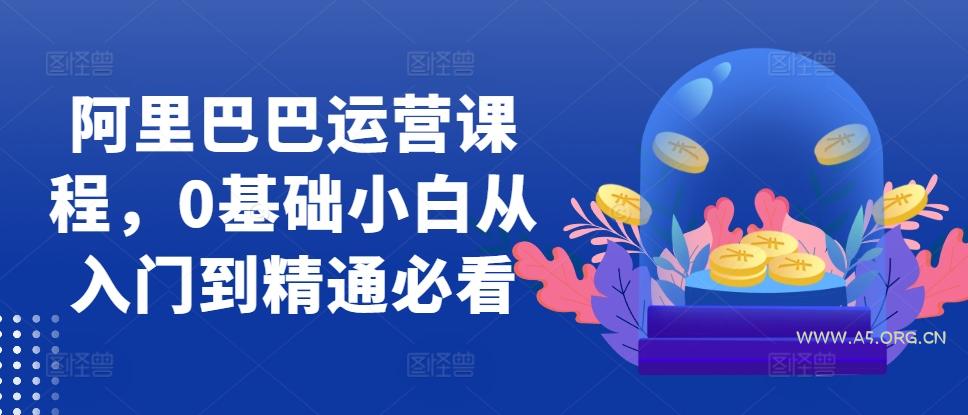阿里巴巴运营课程，0基础小白从入门到精通必看-A5资源网