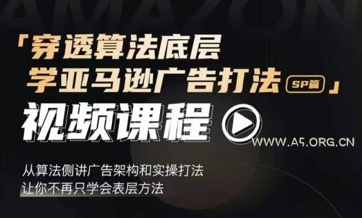 穿透算法底层，学亚马逊广告打法SP篇，从算法侧讲广告架构和实操打法，让你不再只学会表层方法-A5资源网