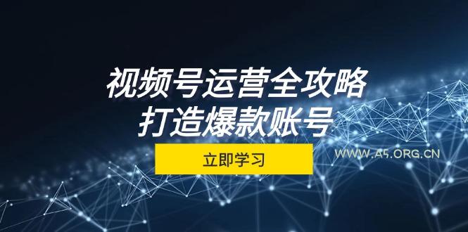 视频号运营全攻略，从定位到成交一站式学习，视频号核心秘诀，打造爆款...-A5资源网