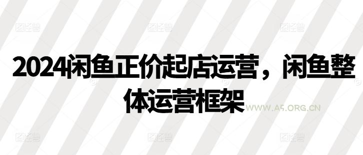 2024闲鱼正价起店运营，闲鱼整体运营框架-A5资源网