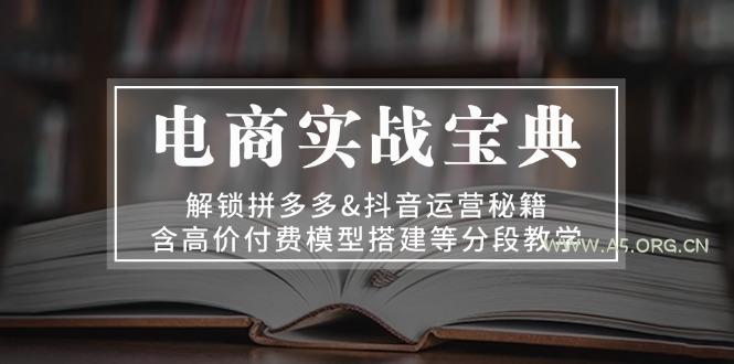 电商实战宝典 解锁拼多多&抖音运营秘籍 含高价付费模型搭建等分段教学-A5资源网