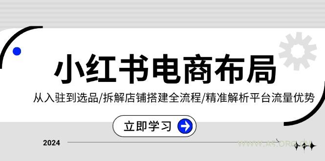 小红书电商布局：从入驻到选品/拆解店铺搭建全流程/精准解析平台流量优势-A5资源网