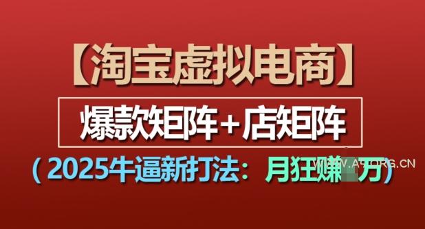 淘宝虚拟电商，2025牛逼新打法：爆款矩阵+店矩阵，月入过万-A5资源网