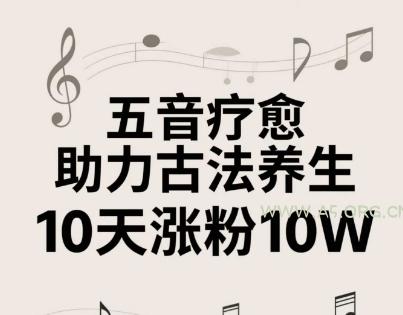 古法五音养生教程，五音疗愈的视频的制作方法，2-4小时就能学会，作者10天涨粉10W-A5资源网