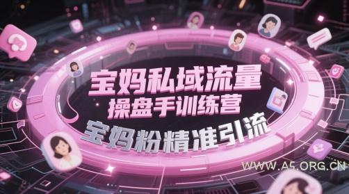 宝妈私域流量操盘手训练营，宝妈粉精准引流-A5资源网
