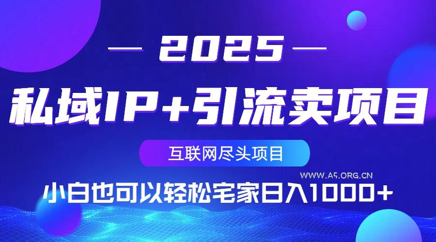 私域IP+引流卖项目，小白也可以做到轻松宅家日入1000+-A5资源网