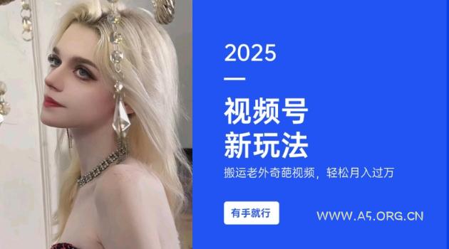 搬运老外奇葩视频，撸视频号分成计划收益，每天只需一小时，新手小白轻松月入过W-A5资源网