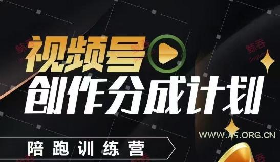 视频号创作分成计划陪跑训练营，手把手教会你如何制作视频，细水长流型项目-A5资源网