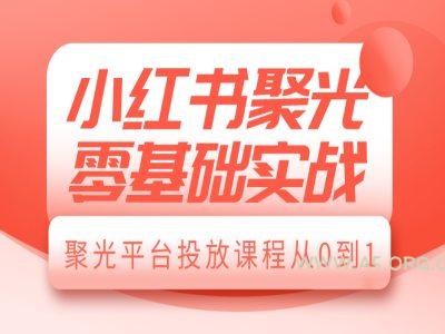 小红书聚光零基础实战，聚光平台投放课程从0到1-A5资源网