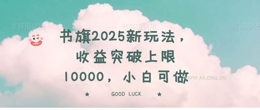 书旗2025新玩法，收益突破上限10000，小白可做-A5资源网