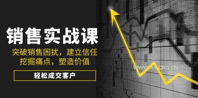 销售实战课，突破销售困扰，建立信任，挖掘痛点，塑造价值，轻松成交客户-A5资源网
