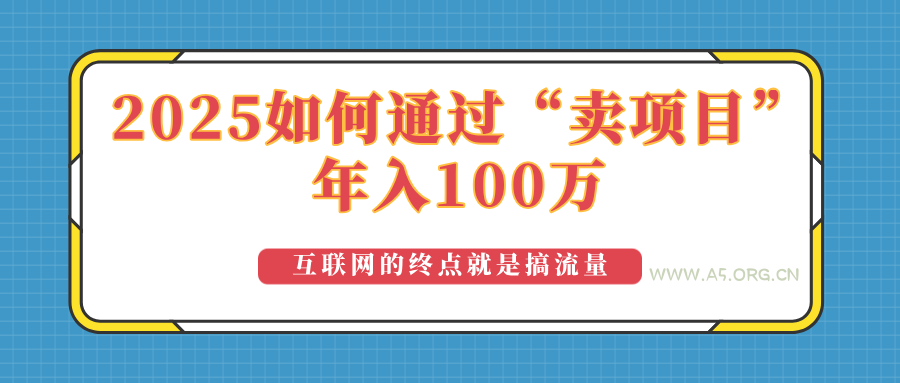 2025年如何通过“卖项目”实现100万收益：最具潜力的盈利模式解析-A5资源网