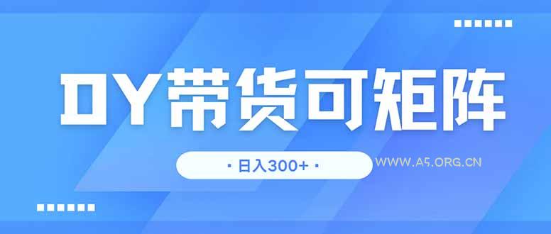 DY带货，日入300＋矩阵无上限-A5资源网