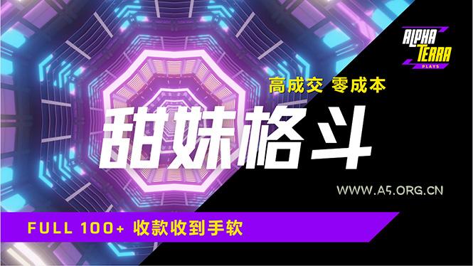 高成交零成本，售卖甜美格斗课程，谁发谁火，加爆微信，日入1000+收款…-A5资源网