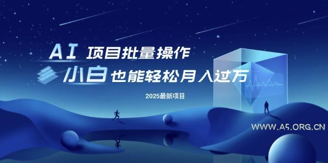 25年最新项目批量操作，小白也能轻松月入过W，可无限放大【揭秘】-A5资源网