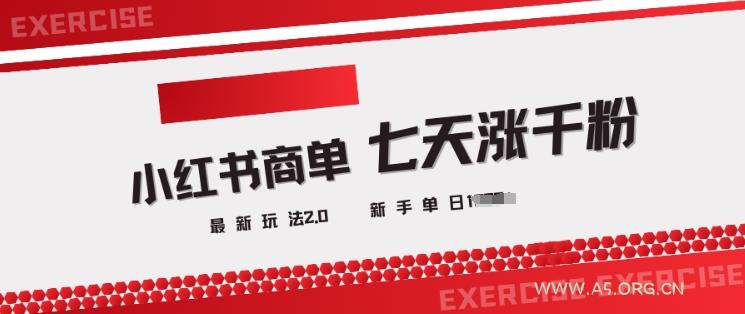 小红书商单2.0最新玩法，3天涨千粉单日变现多张-A5资源网