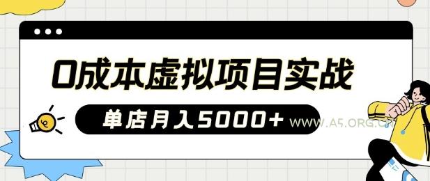 0成本虚拟项目实战手把手教你落地，单店月入5k-A5资源网