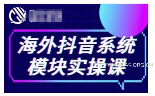 海外抖音Tiktok系统模块实操课，TK短视频带货，TK直播带货，TK小店端实操等-A5资源网