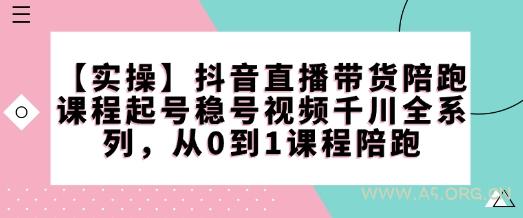 【实操】抖音直播带货陪跑课程起号稳号视频千川全系列，从0到1课程陪跑-A5资源网