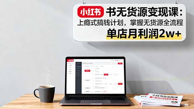 小红书无货源变现课：上瘾式搞钱计划，掌握无货源全流程，单店月利润2w+-A5资源网