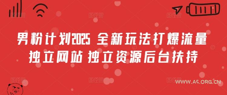男粉计划2025  全新玩法打爆流量 独立网站 独立资源后台扶持【揭秘】-A5资源网