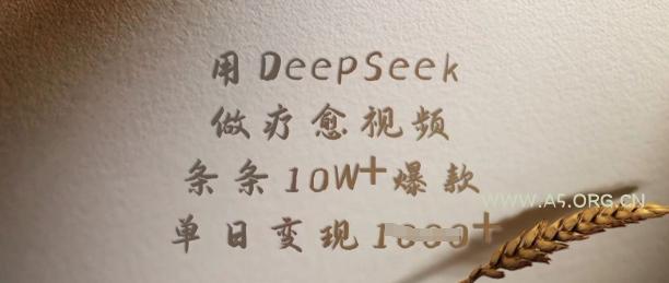 用DeepSeek做疗愈视频，条条10W+爆款，单日变现多张-A5资源网
