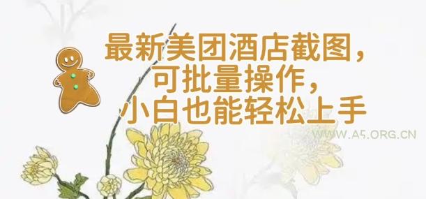 【轻云】最新美团酒店截图，可批量操作，小白也能轻松上手-A5资源网