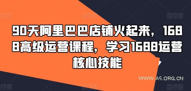 90天阿里巴巴店铺火起来，1688高级运营课程，学习1688运营核心技能-A5资源网