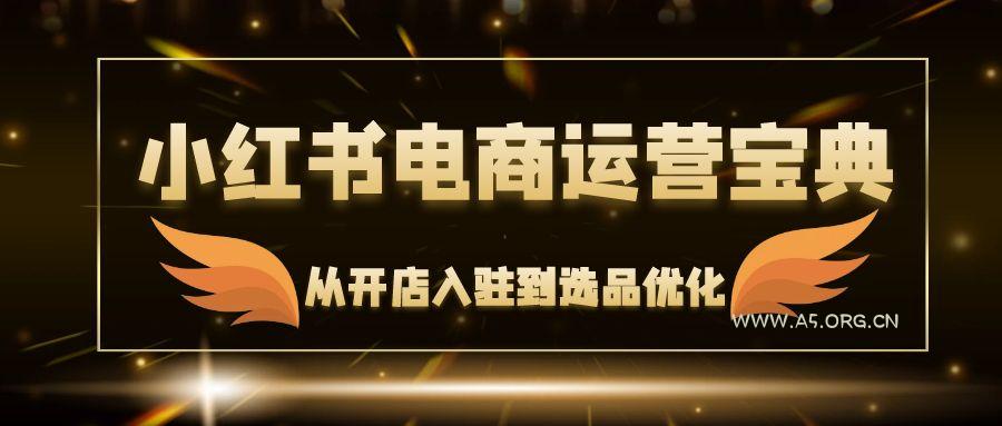 小红书电商运营宝典：从开店入驻到选品优化，一站式解决你的电商难题-A5资源网