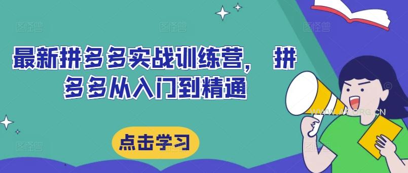 最新拼多多实战训练营， 拼多多从入门到精通-A5资源网