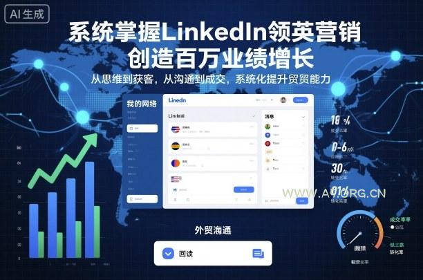 系统掌握LinkedIn领英营销，创造百万业绩增长，从思维到获客，从沟通到成交，系统化提升外贸能力-A5资源网