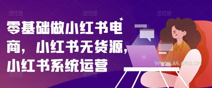 零基础做小红书电商，小红书无货源，小红书系统运营-A5资源网