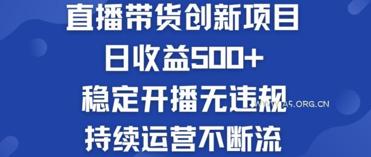 淘宝无人直播带货创新项目：日收益500+  稳定开播无违规  持续运营不断流【揭秘】-A5资源网