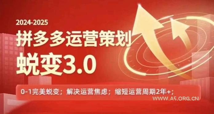 2024-2025拼多多运营策略蜕变3.0，0~1完美蜕变，解决信息焦虑-A5资源网
