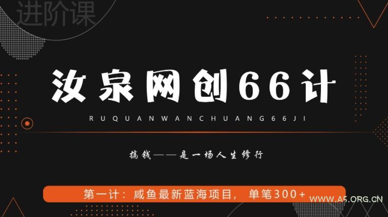 汝泉网创66计之第1计：闲鱼长期稳定项目，单笔变现300+-A5资源网