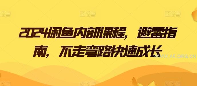 2024闲鱼内部课程，避雷指南，不走弯路快速成长-A5资源网